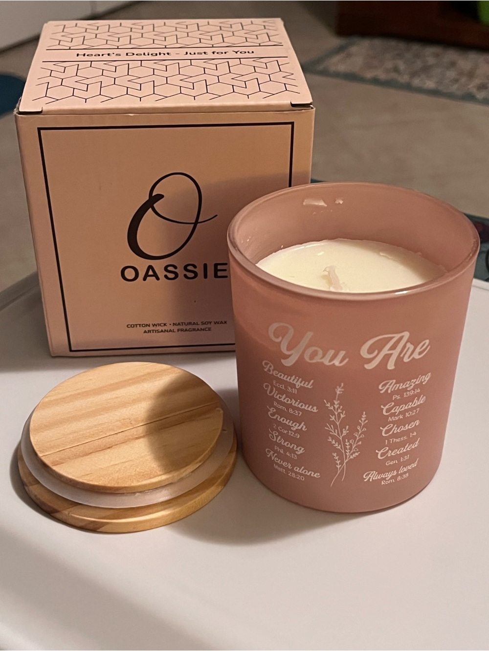 Inspirational Soy Candle - “You Are” - Pink - NIB